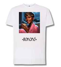 Camiseta de manga corta con estampado estilo afro